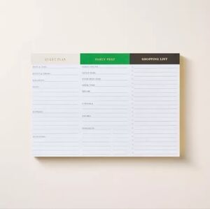 Kate Spade Party Planning Notepad NWT 7" x 10" paper size 80 sheets